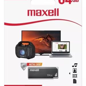 Maxell Memoria Usb Metal 64gb Color Gris MEMORIA METAL